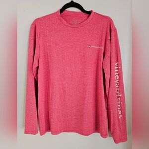Vineyard Vines Performance Long Sleeved Shirt Tee Men's Large Red